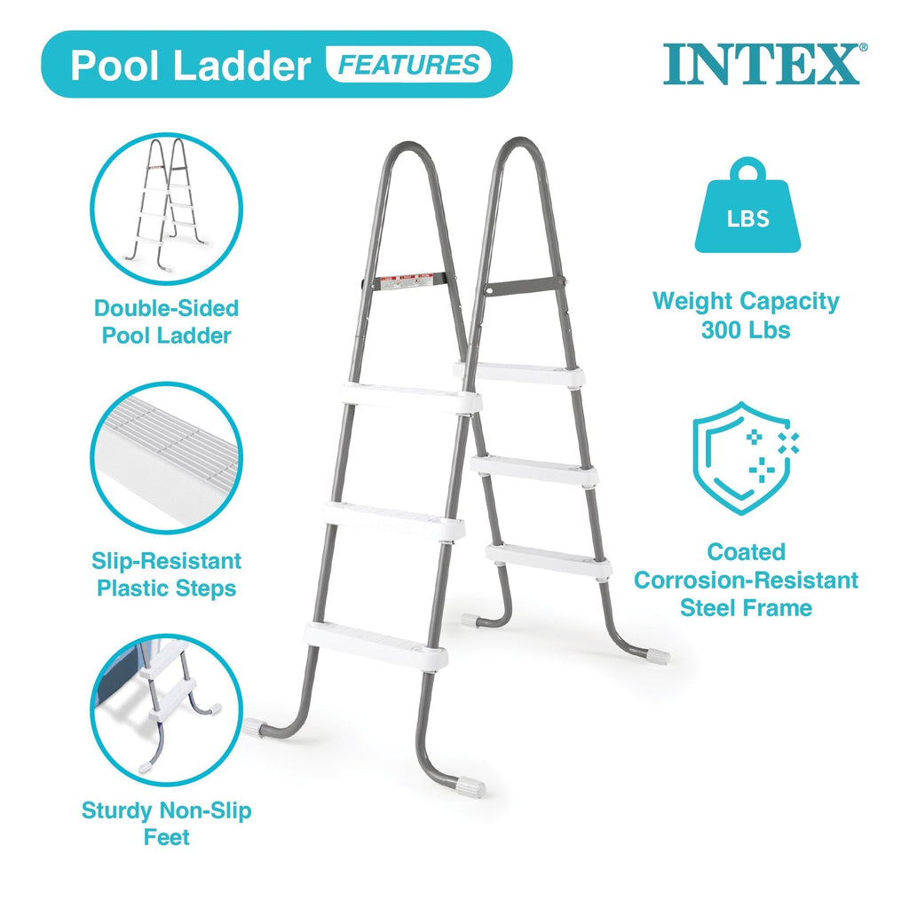 Intex 12'x30" Swimming Pool w/ Pump, Pool Ladder for 42” Wall, & 12’ Cover image 5