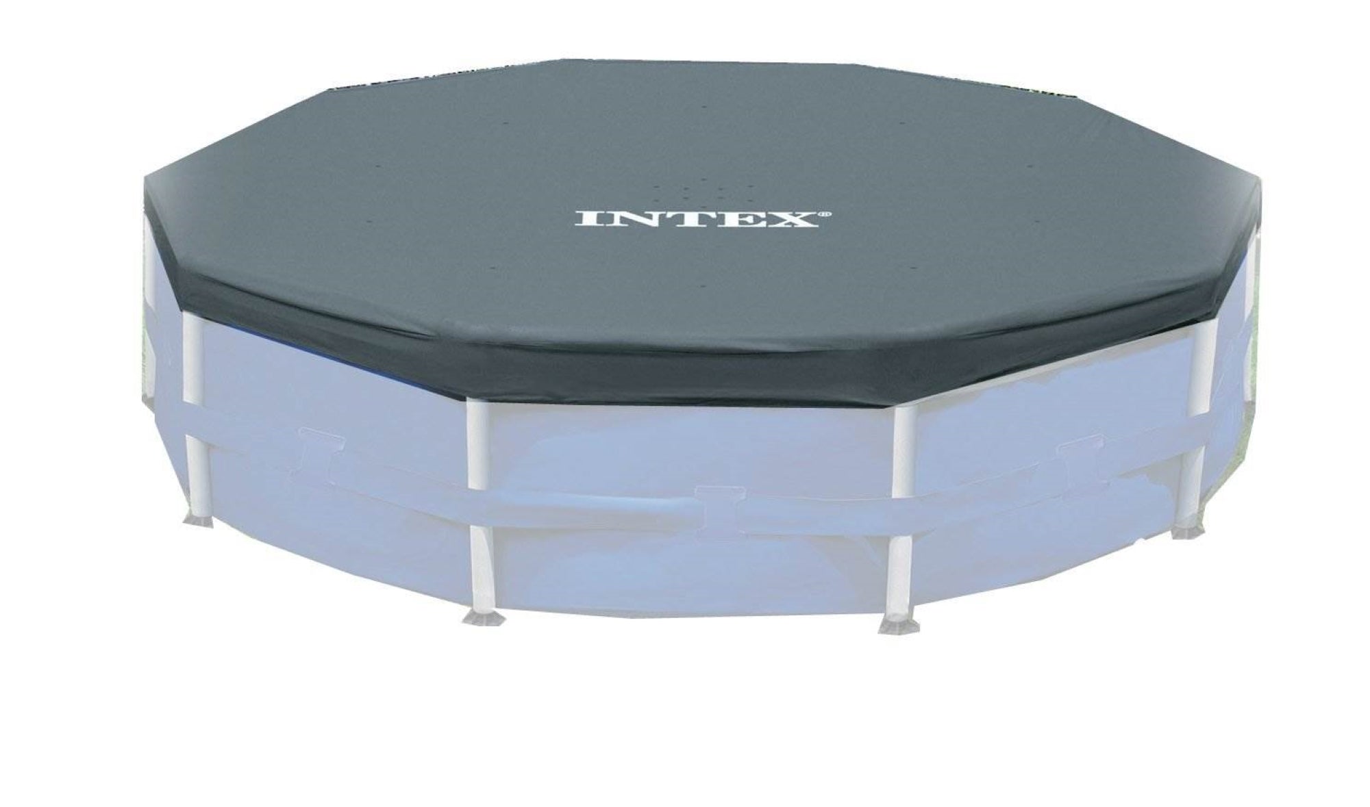 Intex 12-Foot Round Metal Frame Above Ground Swimming Pool Debris Cover image 2