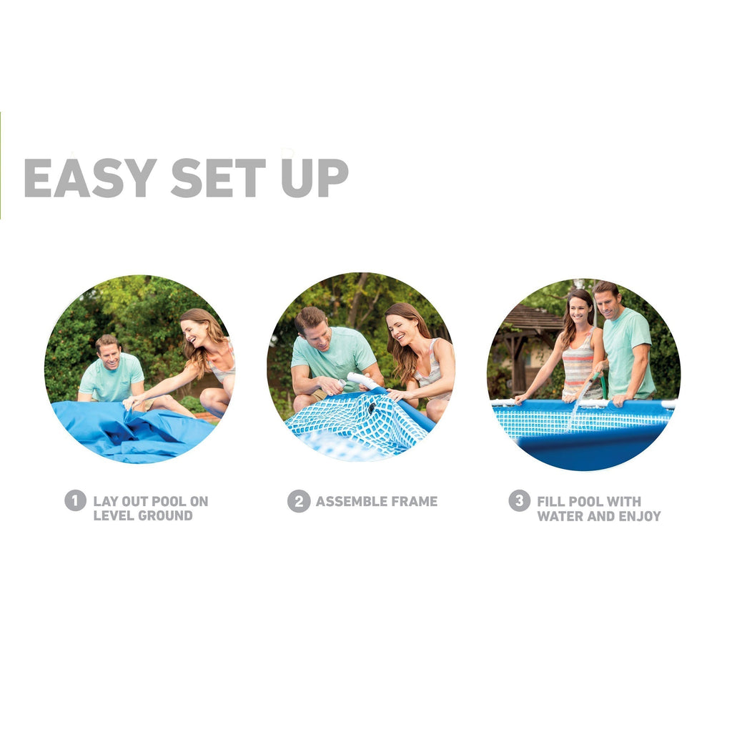 Intex 12'x30" Swimming Pool w/ Pump, Maintenance Kit (2 Pack) & 12' Pool Cover image 9