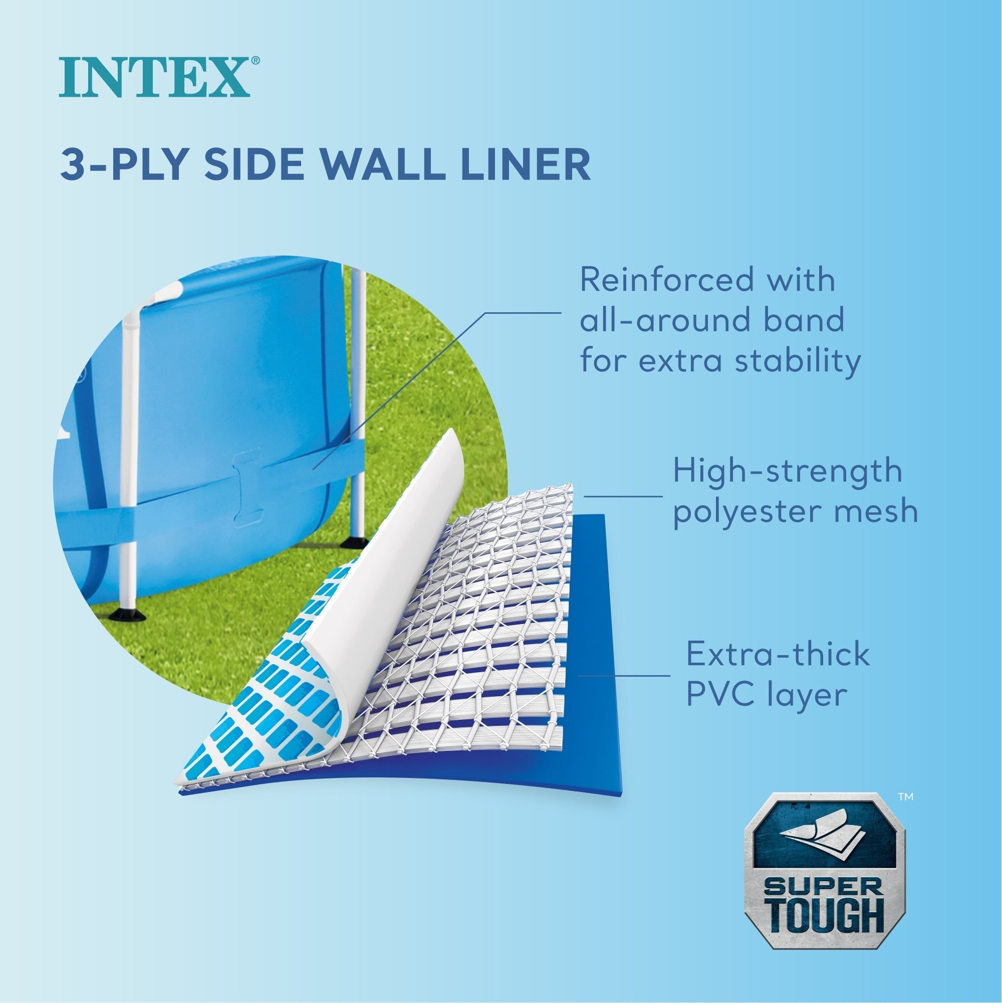 Intex 12'x30" Swimming Pool w/ Pump, Pool Ladder for 42” Wall, & 12’ Cover image 4
