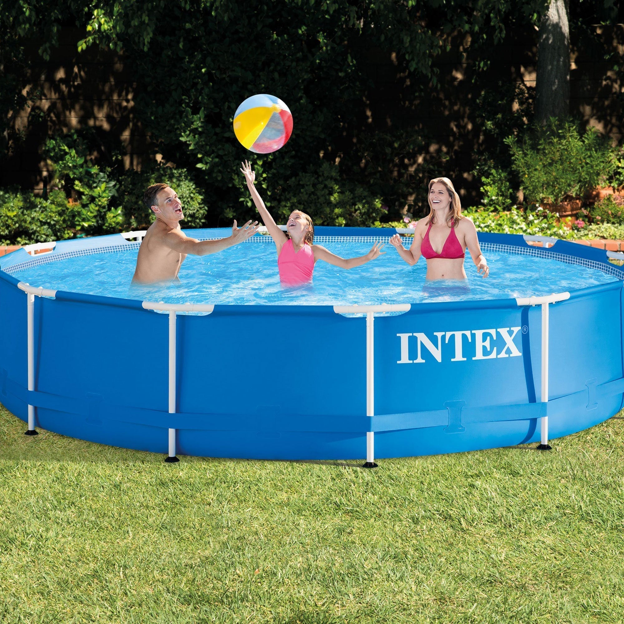 Intex 12'x30" Swimming Pool w/ Pump, Maintenance Kit (2 Pack) & 12' Pool Cover image 7