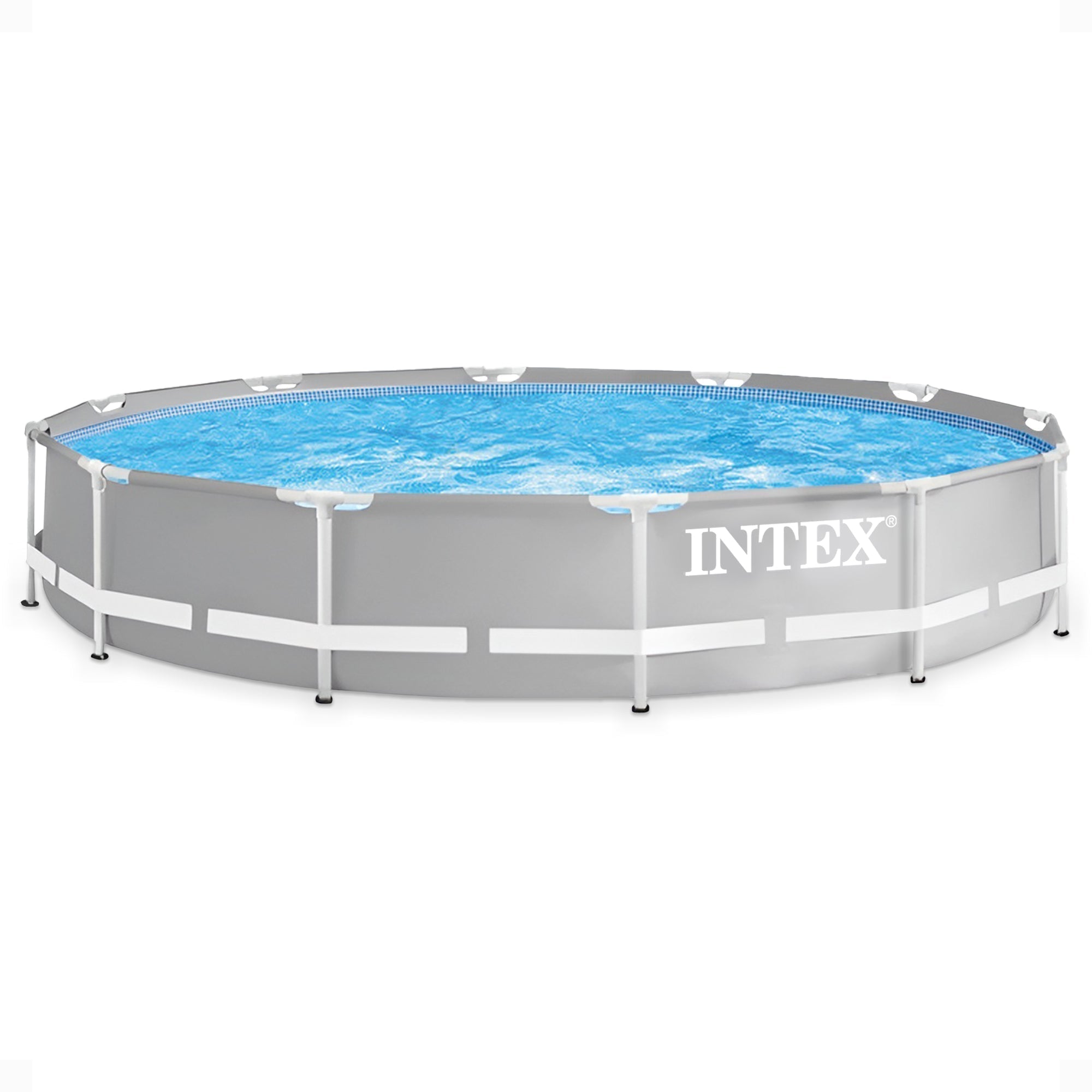 Intex 12 foot x 30 inch Prism Frame Round Above Ground Swimming Pool, (No Pump) image 0
