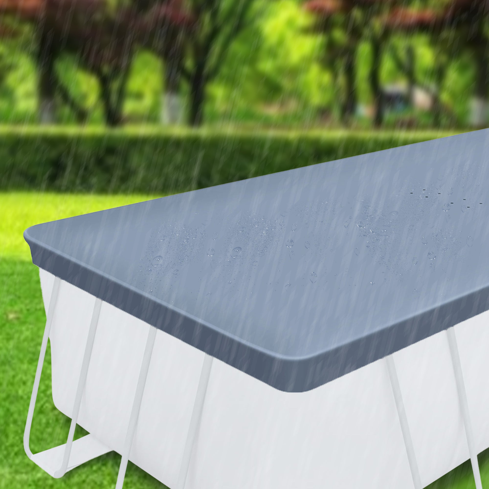 Funsicle 18'x9'x52" Oasis Rectangular Swimming Pool Set with 18' Cover image 8