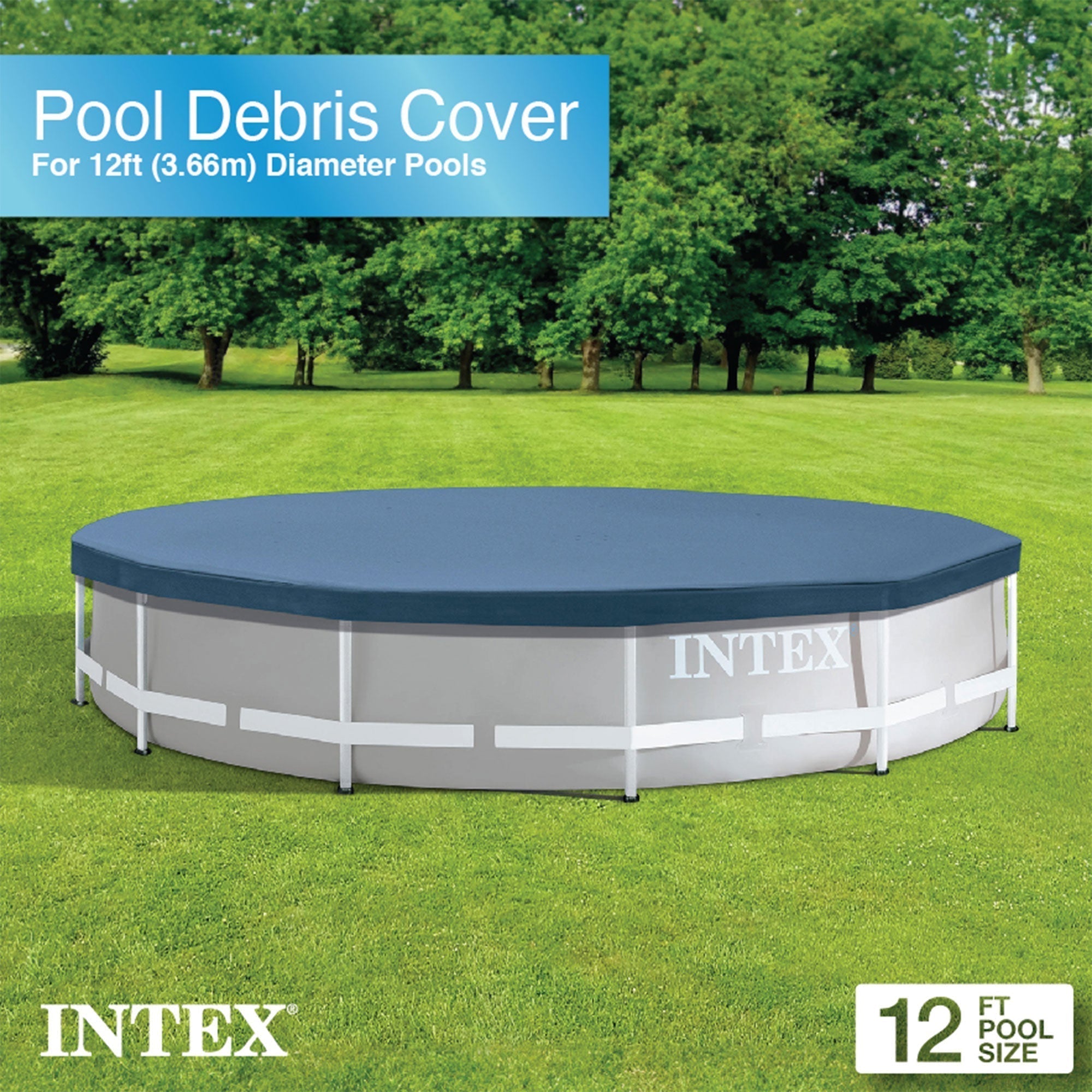 Intex 12 x 2.5 Foot Metal Frame Above Ground Pool with Filter and Accessories image 3
