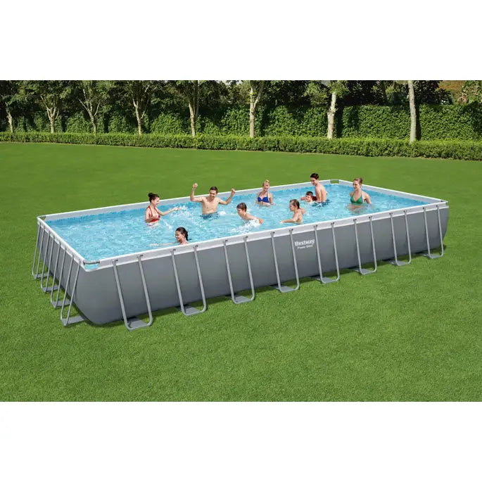 Bestway Power Steel 31'4" X 16' X 52" Rectangular Above Ground Pool Set