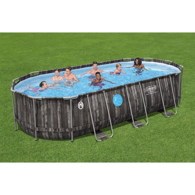 Coleman Power Steel Swim Vista Series II 20' X 10' X 48" Oval Metal Frame Above Ground Pool Set - Image 3